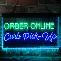 ADVPRO Order Online Curb Pick Up Dual Color LED Neon Sign st6-i3851 - Green & Blue