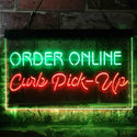 ADVPRO Order Online Curb Pick Up Dual Color LED Neon Sign st6-i3851 - Green & Red