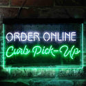 ADVPRO Order Online Curb Pick Up Dual Color LED Neon Sign st6-i3851 - White & Green