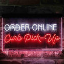 ADVPRO Order Online Curb Pick Up Dual Color LED Neon Sign st6-i3851 - White & Red