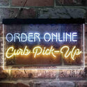 ADVPRO Order Online Curb Pick Up Dual Color LED Neon Sign st6-i3851 - White & Yellow