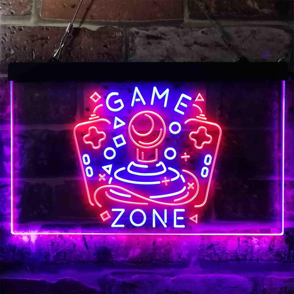 ADVPRO Game Zone Joystick Room Dual Color LED Neon Sign st6-i3852 - Blue & Red