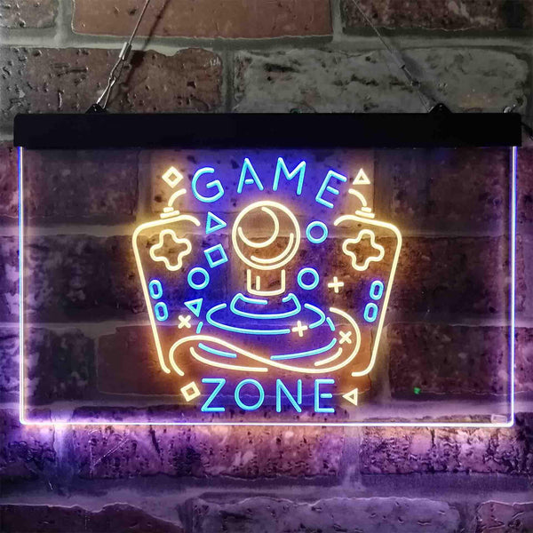 ADVPRO Game Zone Joystick Room Dual Color LED Neon Sign st6-i3852 - Blue & Yellow