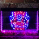 ADVPRO Game Zone Joystick Room Dual Color LED Neon Sign st6-i3852 - Red & Blue