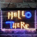ADVPRO Hell Here Hello There Game Room Man Cave Dual Color LED Neon Sign st6-i3853 - Blue & Yellow