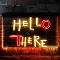 ADVPRO Hell Here Hello There Game Room Man Cave Dual Color LED Neon Sign st6-i3853 - Red & Yellow