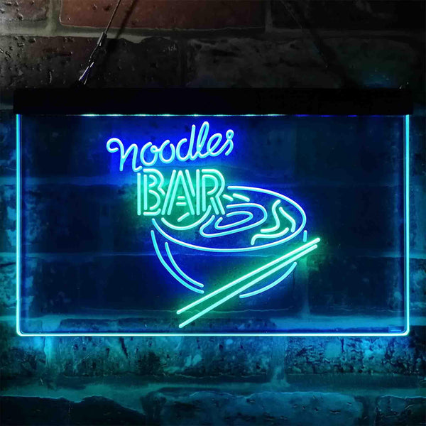 ADVPRO Noodles Bar Dual Color LED Neon Sign st6-i3854 - Green & Blue