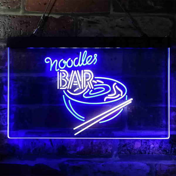 ADVPRO Noodles Bar Dual Color LED Neon Sign st6-i3854 - White & Blue