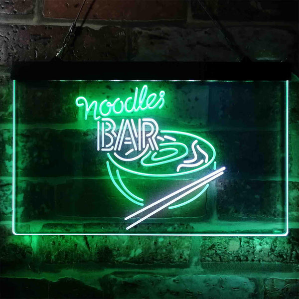 ADVPRO Noodles Bar Dual Color LED Neon Sign st6-i3854 - White & Green
