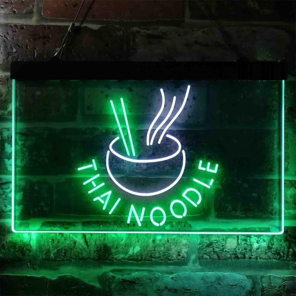 ADVPRO Thai Noodle Snack Dual Color LED Neon Sign st6-i3856 - White & Green