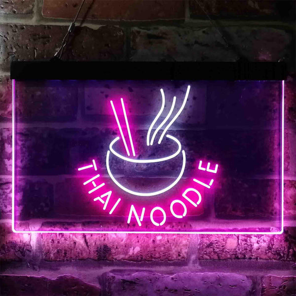 ADVPRO Thai Noodle Snack Dual Color LED Neon Sign st6-i3856 - White & Purple