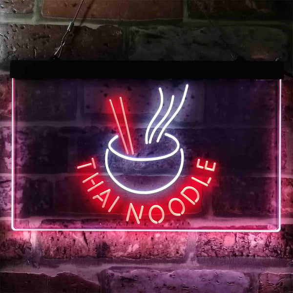 ADVPRO Thai Noodle Snack Dual Color LED Neon Sign st6-i3856 - White & Red