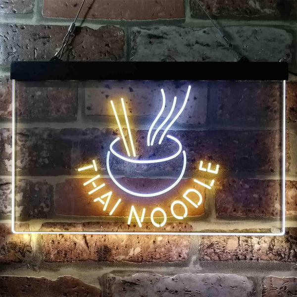 ADVPRO Thai Noodle Snack Dual Color LED Neon Sign st6-i3856 - White & Yellow