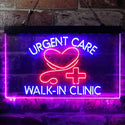 ADVPRO Walk in Clinic Urgent Care Display Dual Color LED Neon Sign st6-i3857 - Blue & Red