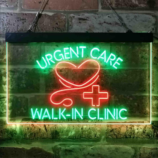 ADVPRO Walk in Clinic Urgent Care Display Dual Color LED Neon Sign st6-i3857 - Green & Red