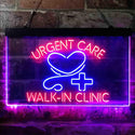 ADVPRO Walk in Clinic Urgent Care Display Dual Color LED Neon Sign st6-i3857 - Red & Blue