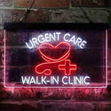 ADVPRO Walk in Clinic Urgent Care Display Dual Color LED Neon Sign st6-i3857 - White & Red