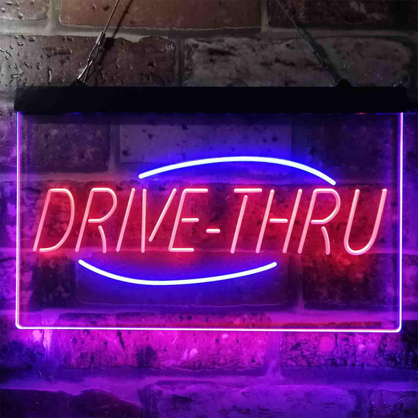 ADVPRO Drive Thru Display Dual Color LED Neon Sign st6-i3858 - Blue & Red