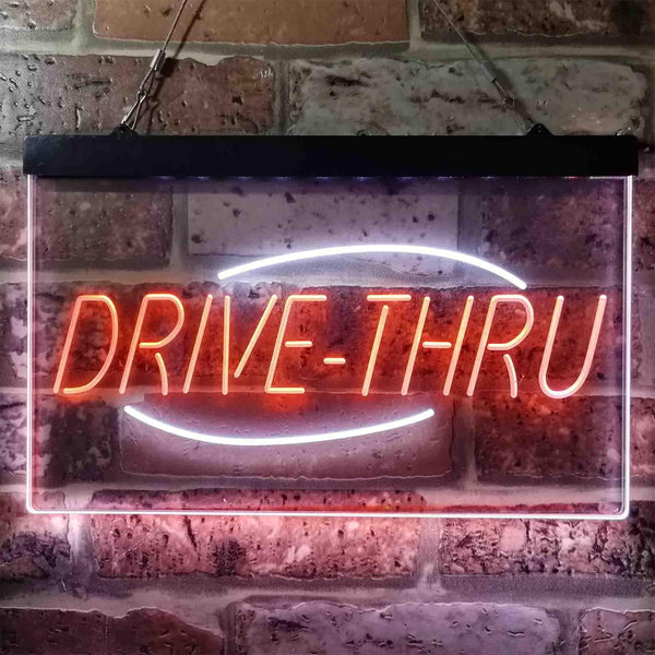 ADVPRO Drive Thru Display Dual Color LED Neon Sign st6-i3858 - White & Orange