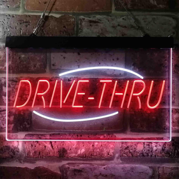 ADVPRO Drive Thru Display Dual Color LED Neon Sign st6-i3858 - White & Red