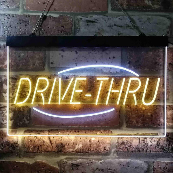 ADVPRO Drive Thru Display Dual Color LED Neon Sign st6-i3858 - White & Yellow