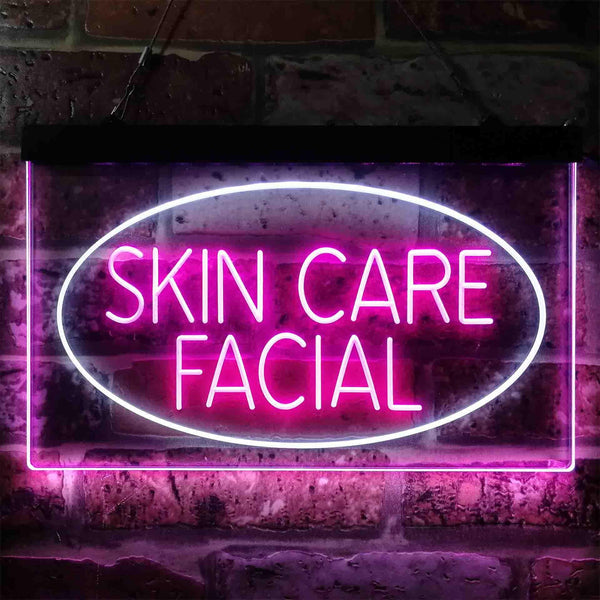 ADVPRO Skin Care Facial Dual Color LED Neon Sign st6-i3859 - White & Purple