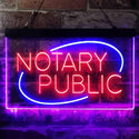 ADVPRO Notary Public Dual Color LED Neon Sign st6-i3860 - Blue & Red