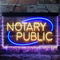 ADVPRO Notary Public Dual Color LED Neon Sign st6-i3860 - Blue & Yellow