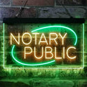 ADVPRO Notary Public Dual Color LED Neon Sign st6-i3860 - Green & Yellow