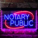 ADVPRO Notary Public Dual Color LED Neon Sign st6-i3860 - Red & Blue