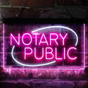ADVPRO Notary Public Dual Color LED Neon Sign st6-i3860 - White & Purple