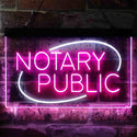 ADVPRO Notary Public Dual Color LED Neon Sign st6-i3860 - White & Purple