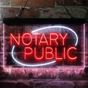 ADVPRO Notary Public Dual Color LED Neon Sign st6-i3860 - White & Red