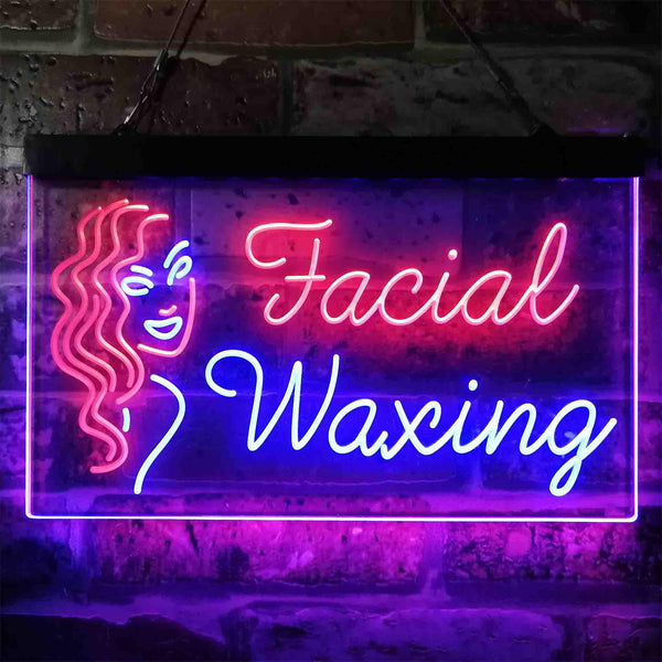 ADVPRO Facial Waxing Dual Color LED Neon Sign st6-i3861 - Blue & Red