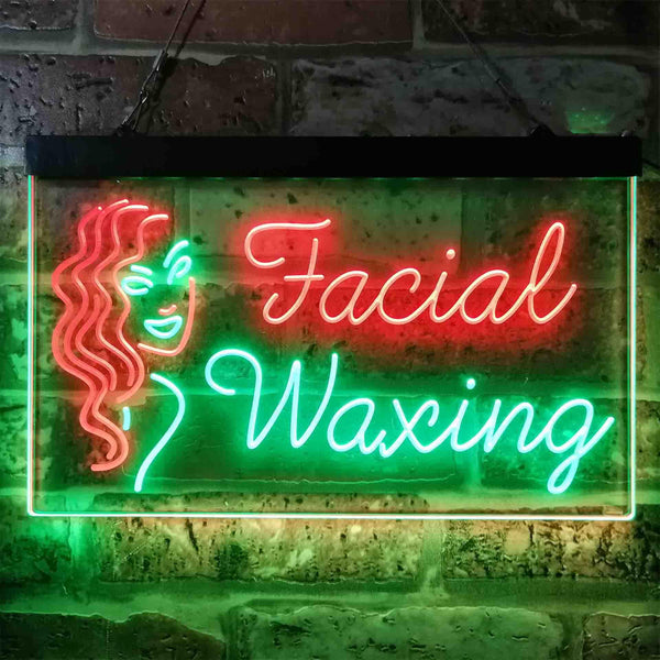 ADVPRO Facial Waxing Dual Color LED Neon Sign st6-i3861 - Green & Red