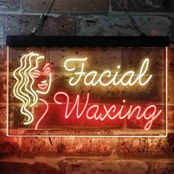 ADVPRO Facial Waxing Dual Color LED Neon Sign st6-i3861 - Red & Yellow