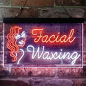 ADVPRO Facial Waxing Dual Color LED Neon Sign st6-i3861 - White & Orange