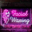 ADVPRO Facial Waxing Dual Color LED Neon Sign st6-i3861 - White & Purple