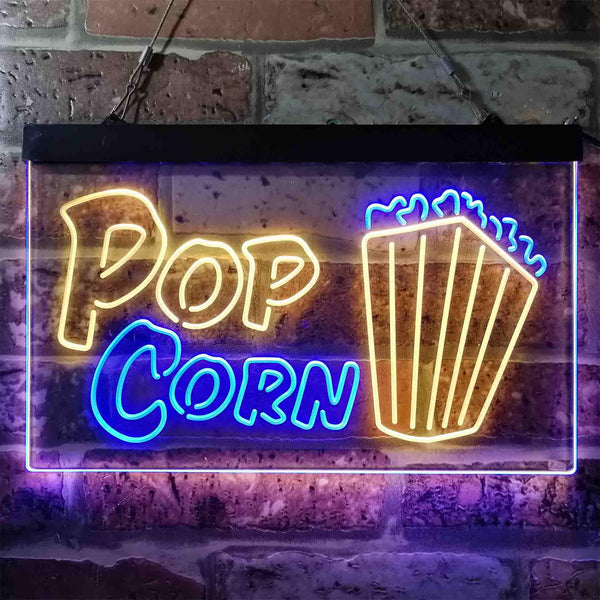 ADVPRO Pop Corn Cinema Decoration Dual Color LED Neon Sign st6-i3862 - Blue & Yellow