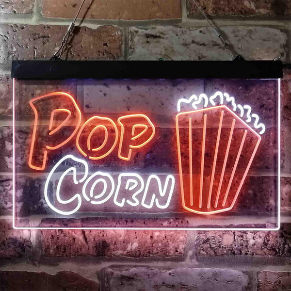 ADVPRO Pop Corn Cinema Decoration Dual Color LED Neon Sign st6-i3862 - White & Orange
