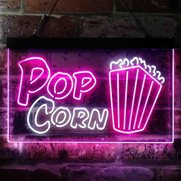 ADVPRO Pop Corn Cinema Decoration Dual Color LED Neon Sign st6-i3862 - White & Purple