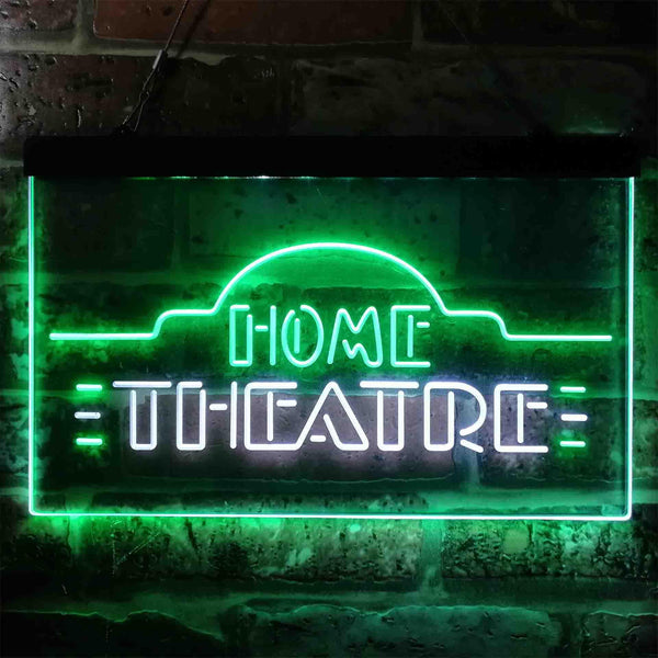 ADVPRO Home Theatre Cinema Watch Film TV Dual Color LED Neon Sign st6-i3863 - White & Green