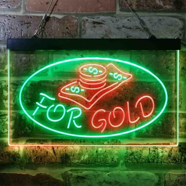 ADVPRO Cash for Gold Shop Business Dual Color LED Neon Sign st6-i3864 - Green & Red
