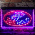ADVPRO Cash for Gold Shop Business Dual Color LED Neon Sign st6-i3864 - Red & Blue