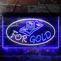 ADVPRO Cash for Gold Shop Business Dual Color LED Neon Sign st6-i3864 - White & Blue