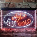 ADVPRO Cash for Gold Shop Business Dual Color LED Neon Sign st6-i3864 - White & Orange