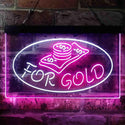 ADVPRO Cash for Gold Shop Business Dual Color LED Neon Sign st6-i3864 - White & Purple