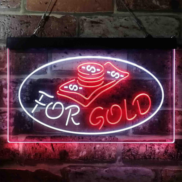 ADVPRO Cash for Gold Shop Business Dual Color LED Neon Sign st6-i3864 - White & Red