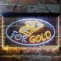 ADVPRO Cash for Gold Shop Business Dual Color LED Neon Sign st6-i3864 - White & Yellow