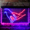 ADVPRO Please Don't Ever Let Me Go Love Hand on Hand Dual Color LED Neon Sign st6-i3865 - Blue & Red